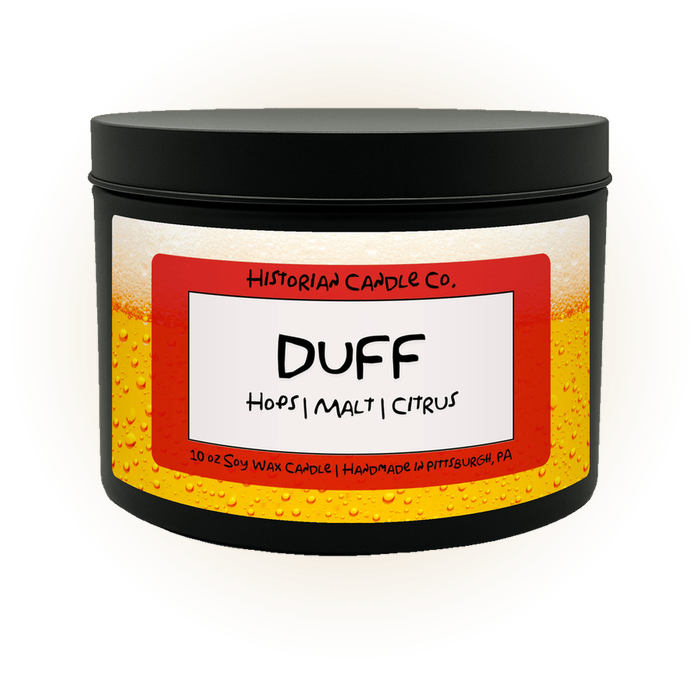 Duff candle, inspired by The Simpsons